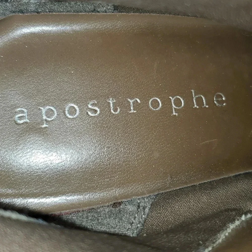 Apostrophe Womens Ankle Boot Heels Size 10M Beige Fabric Pointed Toe 'Naomi' - Picture 9 of 15